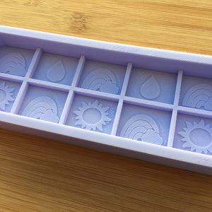 Spring Wax Melt Snap Bar Silicone Mold, Food Safe Silicone Rubber Mould