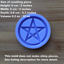 Load image into Gallery viewer, 2&quot; Pentagram Silicone Mold, Food Safe Silicone Rubber Mould