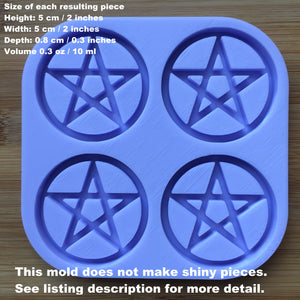 2" Pentagram Silicone Mold, Food Safe Silicone Rubber Mould