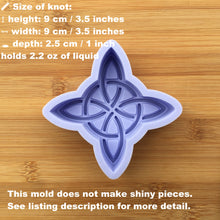 Load image into Gallery viewer, 2.2 oz Witches Knot Silicone Mold, Food Safe Silicone Rubber Mould