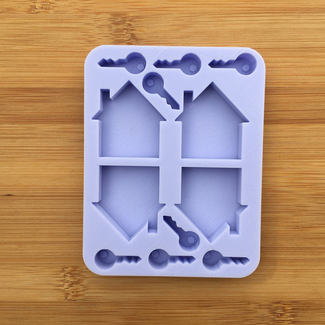 Key & House Outline Silicone Mold, Food Safe Silicone Rubber Mould