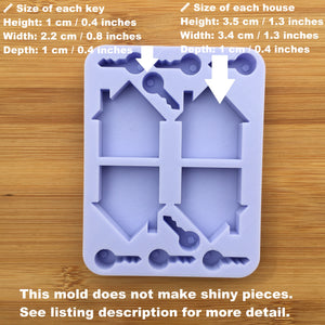 Key & House Outline Silicone Mold, Food Safe Silicone Rubber Mould