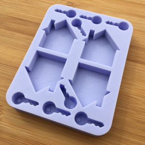 Key & House Outline Silicone Mold, Food Safe Silicone Rubber Mould