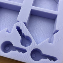 Load image into Gallery viewer, Key &amp; House Outline Silicone Mold, Food Safe Silicone Rubber Mould