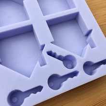 Load image into Gallery viewer, Key &amp; House Outline Silicone Mold, Food Safe Silicone Rubber Mould