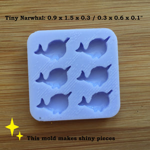 Narwhal Shaker Silicone Mold - Narwhal Bits