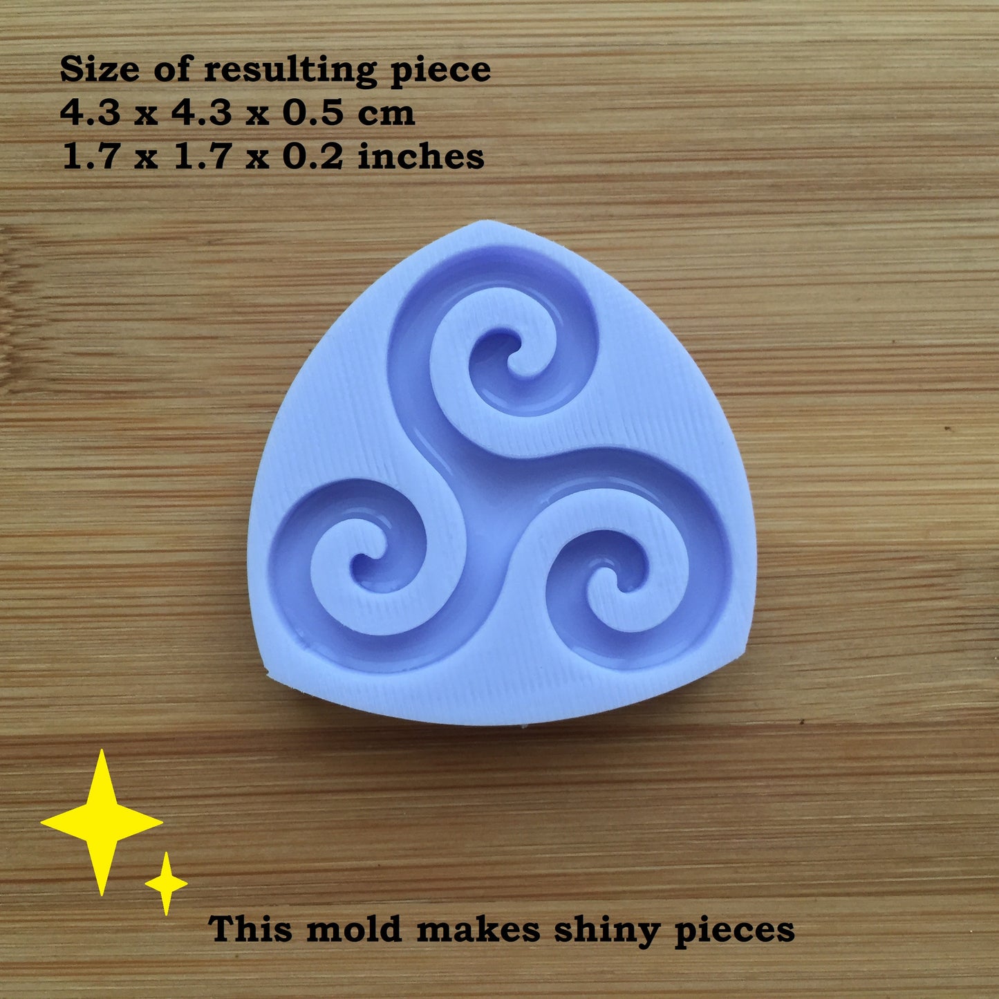 1.7" Triple Spiral Silicone Mold