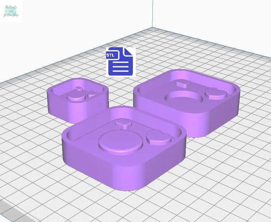 Instant Camera Mold Housing STL File - for 3D printing - FILE ONLY - with tray to make your own silicone molds - diy freshies mold - The Crafts and Glitter Shop