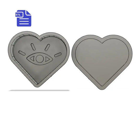 Intuition Bath Bomb Mold STL File - for 3D printing - FILE ONLY - Intuition Heart Bath Bomb Press Shower Steamer - The Crafts and Glitter Shop