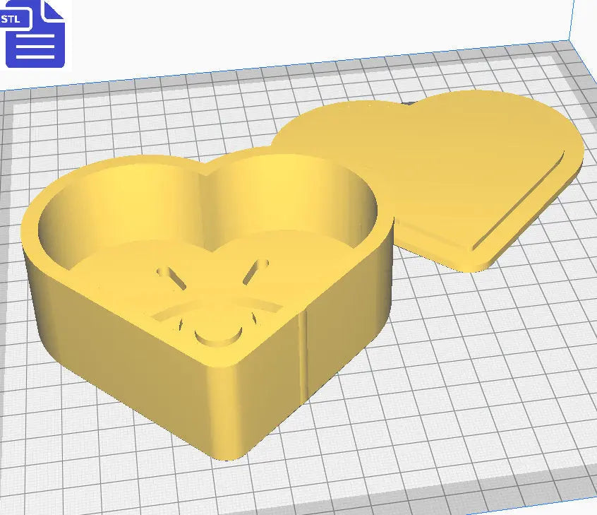 Intuition Bath Bomb Mold STL File - for 3D printing - FILE ONLY - Intuition Heart Bath Bomb Press Shower Steamer - The Crafts and Glitter Shop