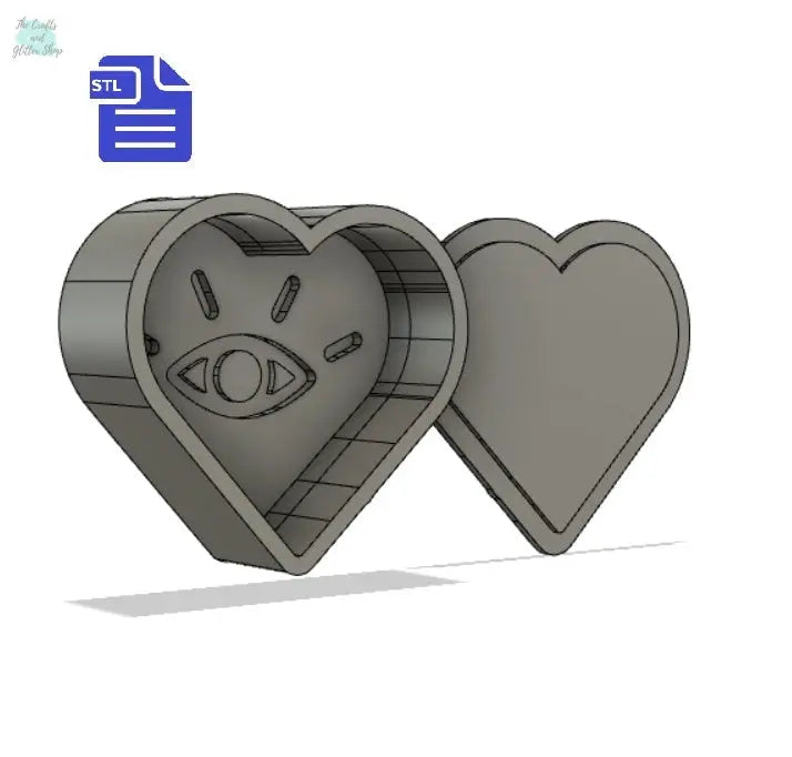Intuition Bath Bomb Mold STL File - for 3D printing - FILE ONLY - Intuition Heart Bath Bomb Press Shower Steamer - The Crafts and Glitter Shop