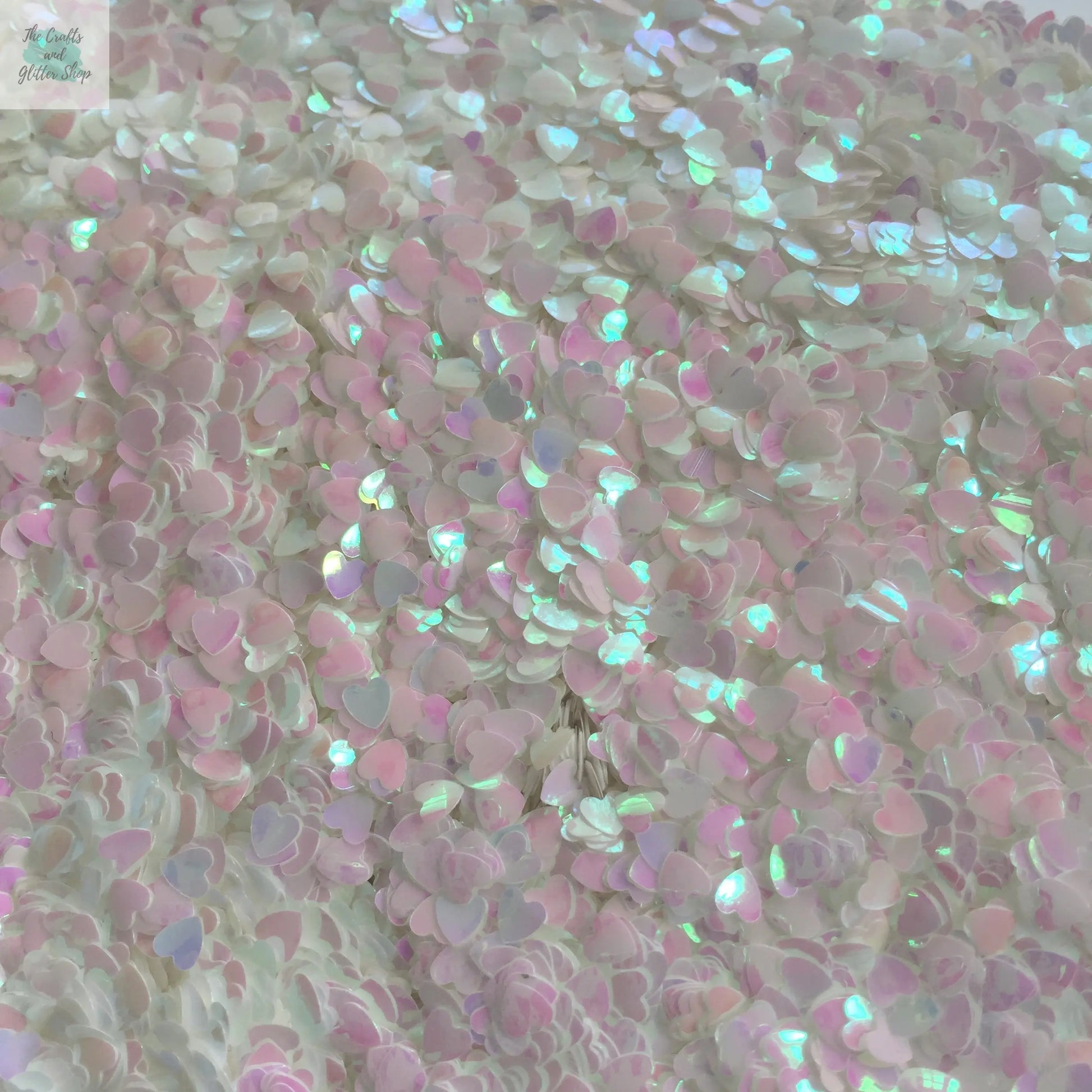 Iridescent Heart Confetti Flakes