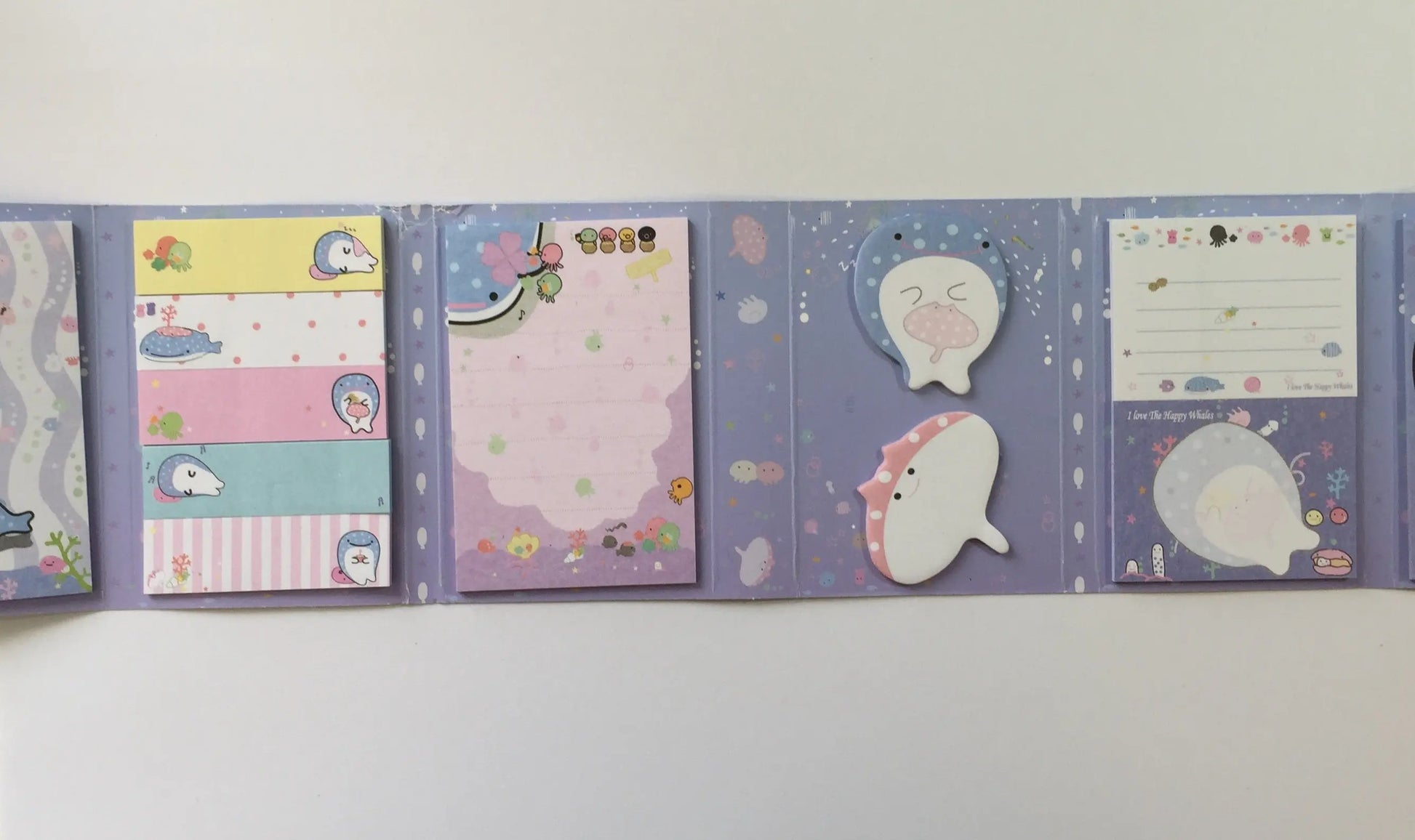 Jinbesan Sticky Notes Booklet - 4 different style to choose from - Kawaii Whale Stationery The Crafts and Glitter Shop