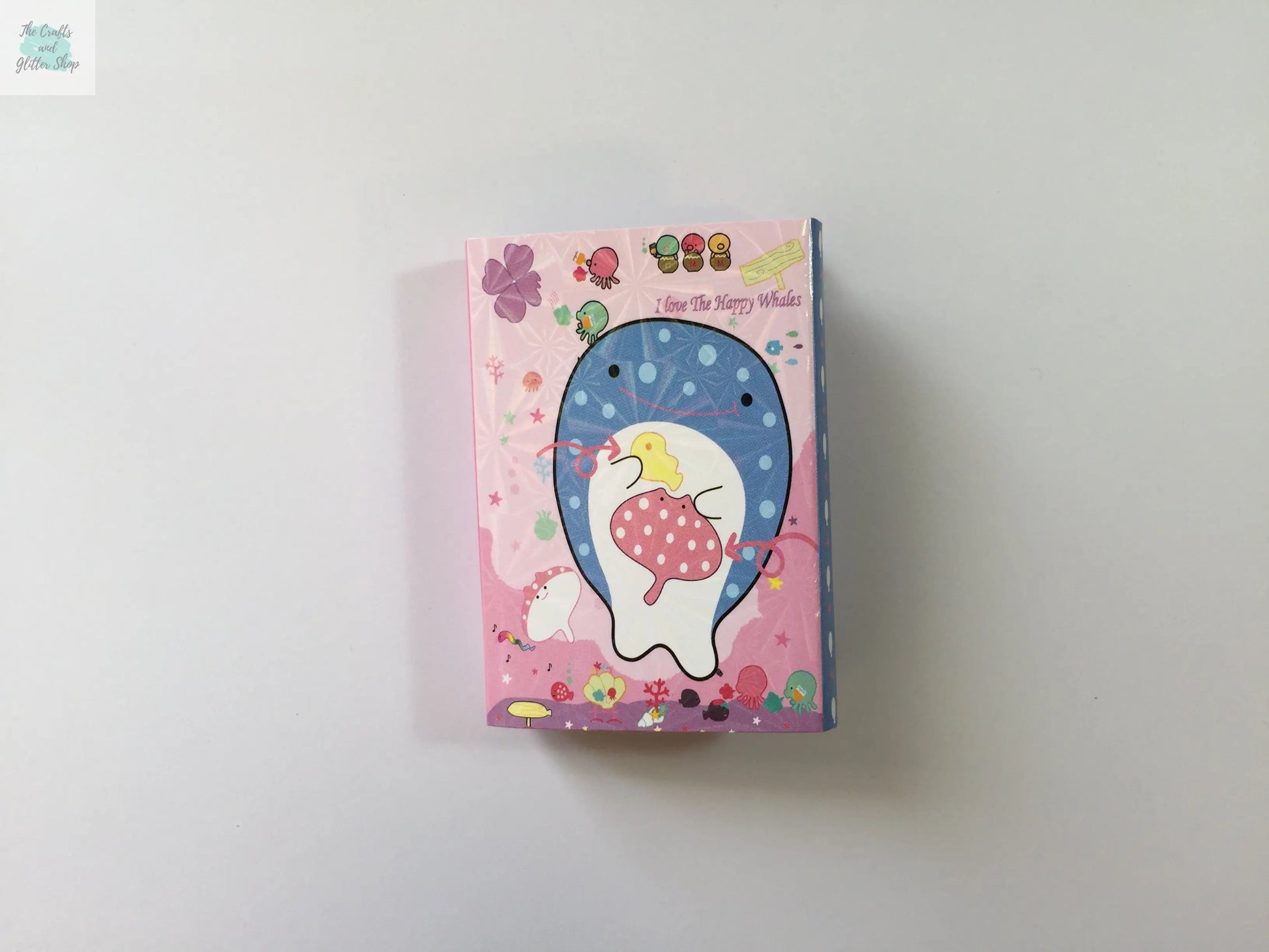 Jinbesan Sticky Notes Booklet - 4 different style to choose from - Kawaii Whale Stationery The Crafts and Glitter Shop