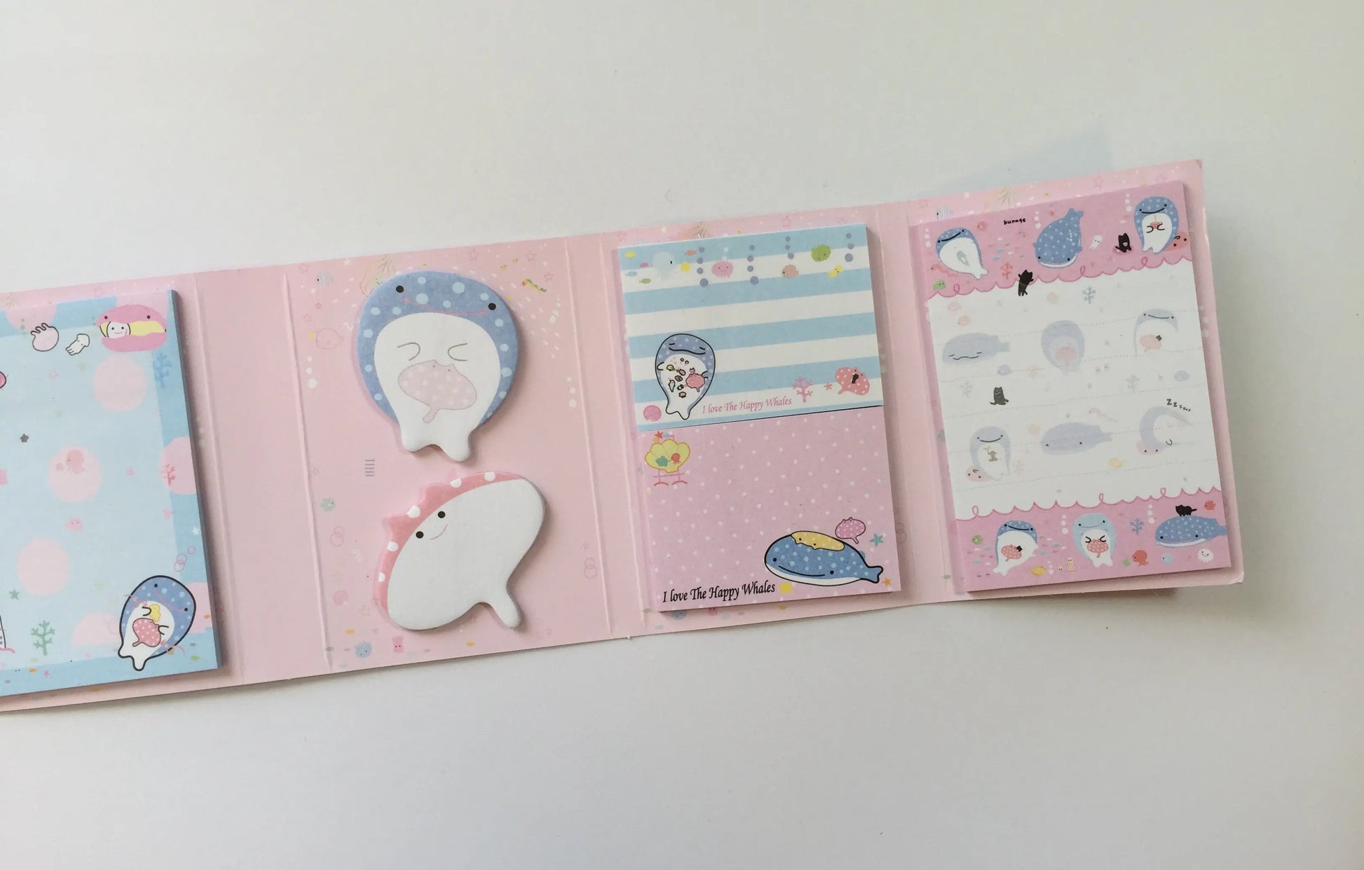 Jinbesan Sticky Notes Booklet - 4 different style to choose from - Kawaii Whale Stationery The Crafts and Glitter Shop