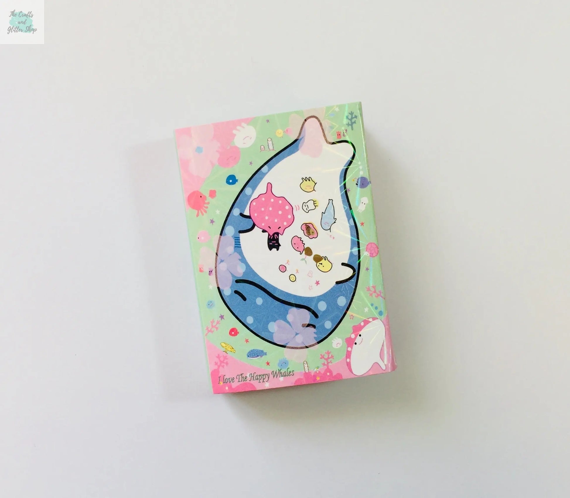 Jinbesan Sticky Notes Booklet - 4 different style to choose from - Kawaii Whale Stationery The Crafts and Glitter Shop