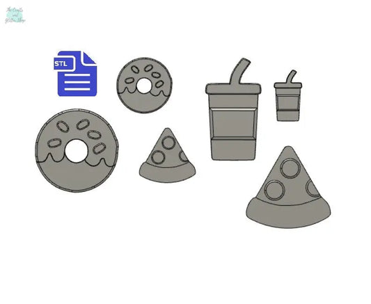 Junk Food STL File - for 3D printing - FILE ONLY - The Crafts and Glitter Shop