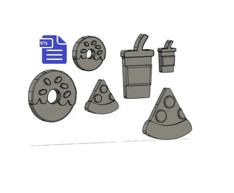 Junk Food STL File - for 3D printing - FILE ONLY - The Crafts and Glitter Shop