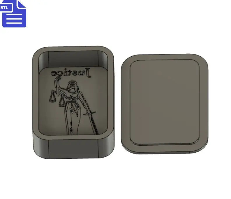 Justice Tarot Card Bath Bomb Mold STL File - for 3D printing - FILE ONLY - Tarot Bath Bomb Press Shower Steamer