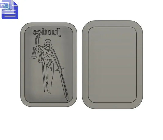 Justice Tarot Card Bath Bomb Mold STL File - for 3D printing - FILE ONLY - Tarot Bath Bomb Press Shower Steamer - The Crafts and Glitter Shop