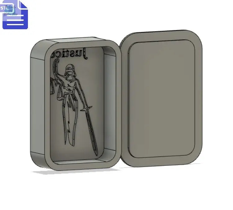 Justice Tarot Card Bath Bomb Mold STL File - for 3D printing - FILE ONLY - Tarot Bath Bomb Press Shower Steamer - The Crafts and Glitter Shop