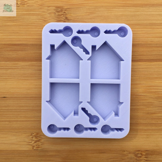 Key & House Outline Silicone Mold The Crafts and Glitter Shop