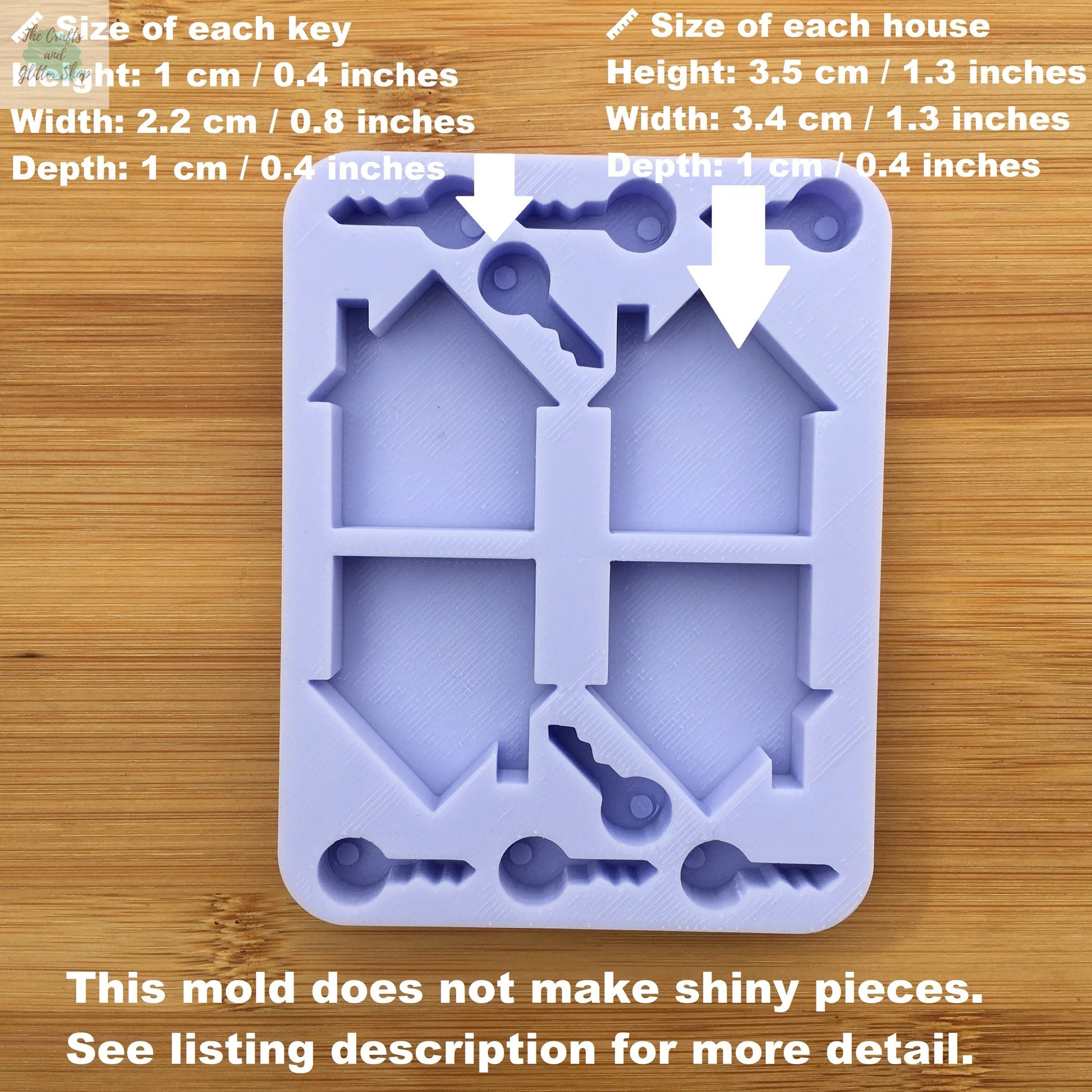 Key & House Outline Silicone Mold The Crafts and Glitter Shop