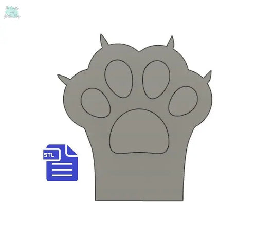 Kitten Paw Straw Topper STL File - for 3D printing - FILE ONLY - Instant Digital Download - The Crafts and Glitter Shop