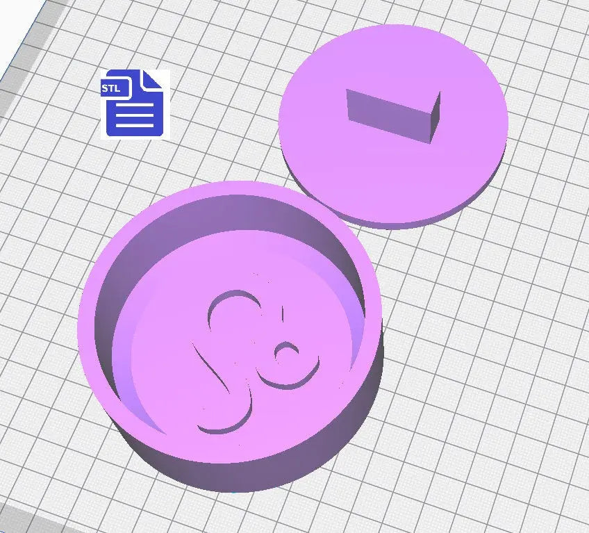 Leo Bath Bomb Press STL File - for 3D printing - FILE ONLY - make your own bath bomb molds - Zodiac Symbol Shower Steamer - The Crafts and Glitter Shop