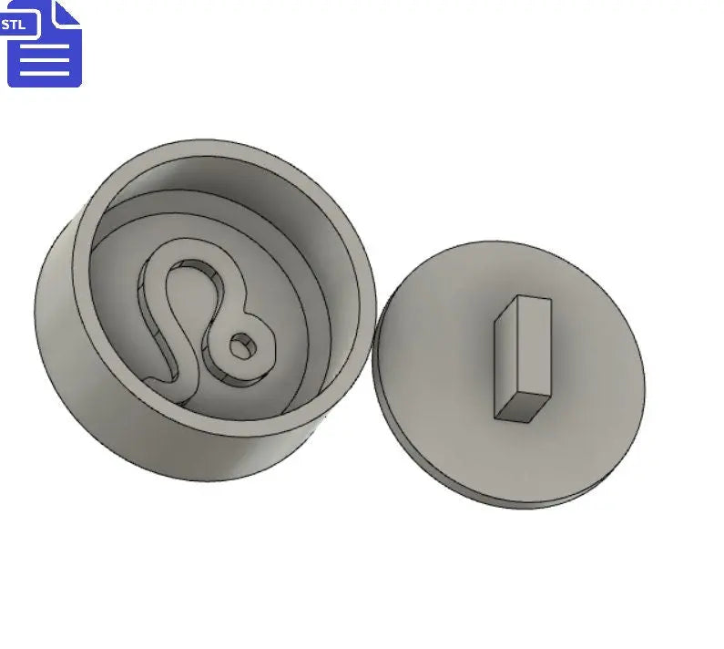 Leo Bath Bomb Press STL File - for 3D printing - FILE ONLY - make your own bath bomb molds - Zodiac Symbol Shower Steamer - The Crafts and Glitter Shop