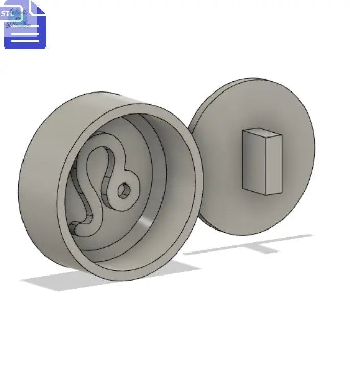 Leo Bath Bomb Press STL File - for 3D printing - FILE ONLY - make your own bath bomb molds - Zodiac Symbol Shower Steamer - The Crafts and Glitter Shop