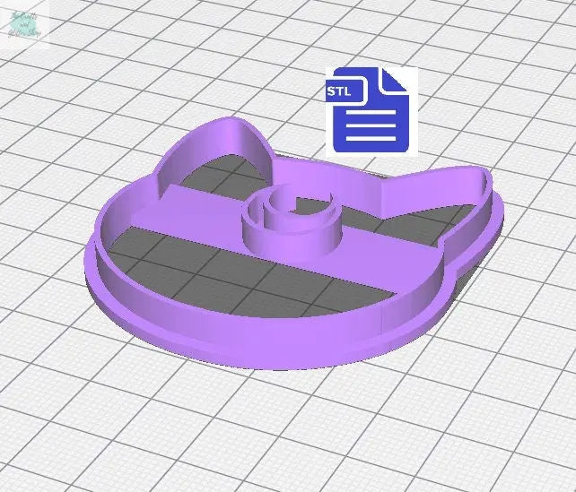Lunar Cat Cookie Cutter STL File - for 3D printing - FILE ONLY - Digital Download
