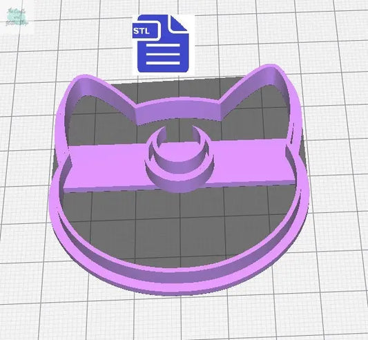 Lunar Cat Cookie Cutter STL File - for 3D printing - FILE ONLY - Digital Download - The Crafts and Glitter Shop