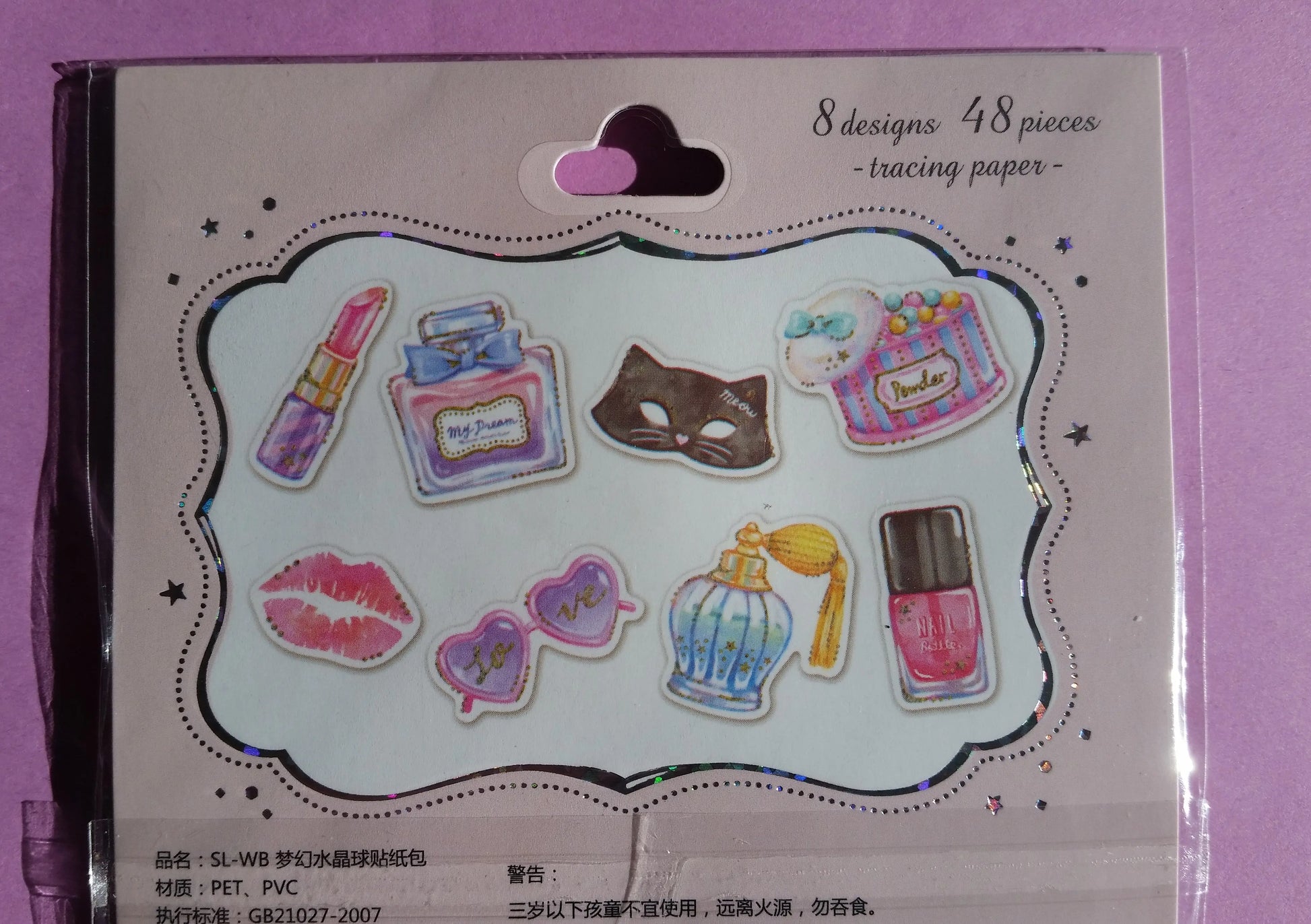 Make up  Sticker Flakes - 48 pieces The Crafts and Glitter Shop