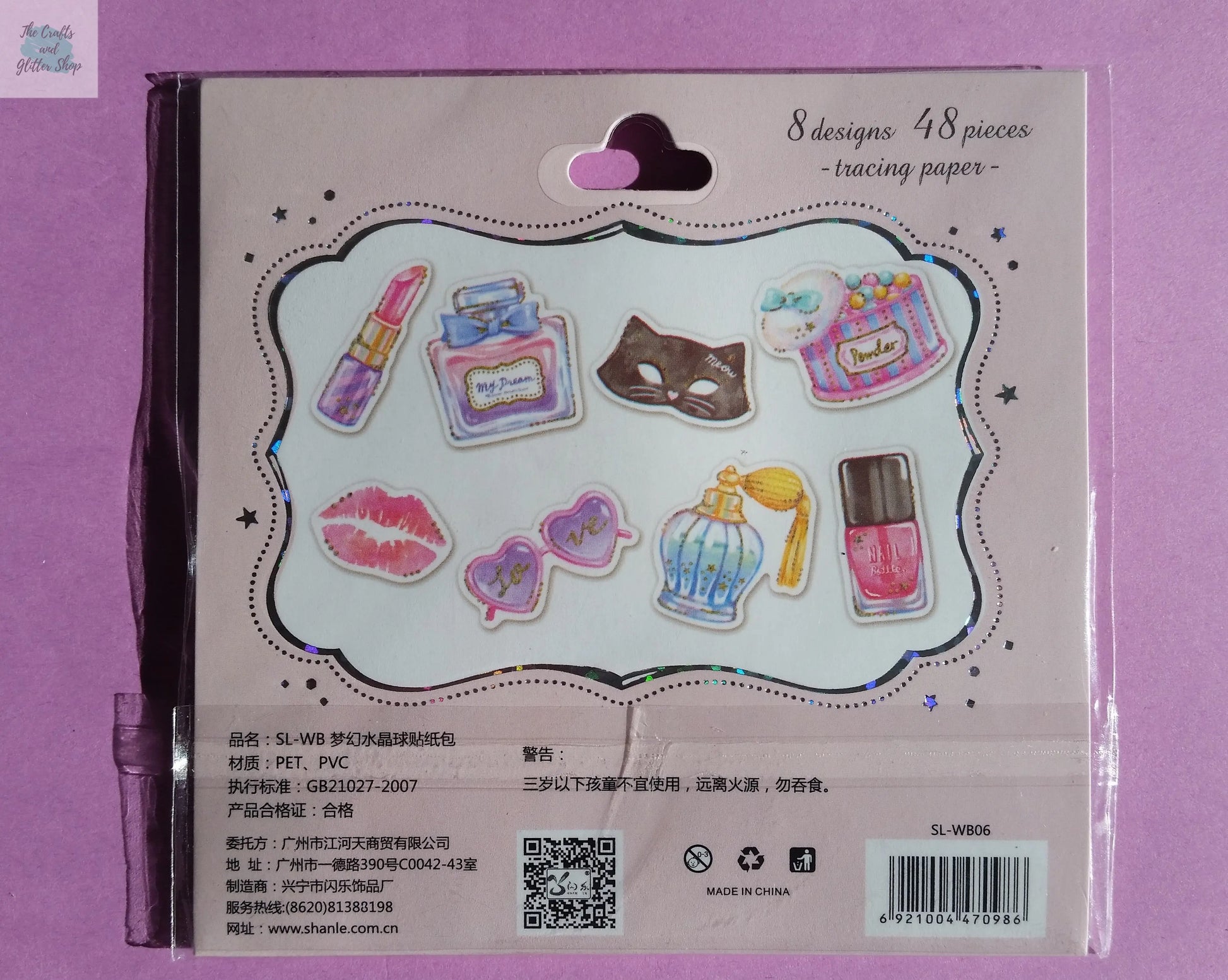 Make up  Sticker Flakes - 48 pieces The Crafts and Glitter Shop