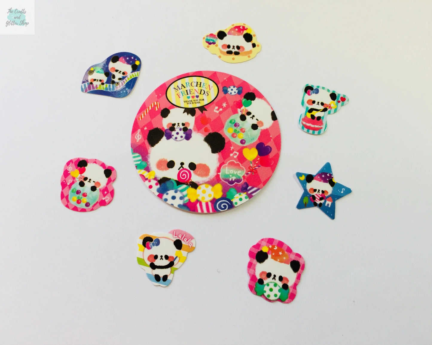 Marchen Friends Sticker Flakes - 50 pieces - Kawaii Panda Stickers The Crafts and Glitter Shop