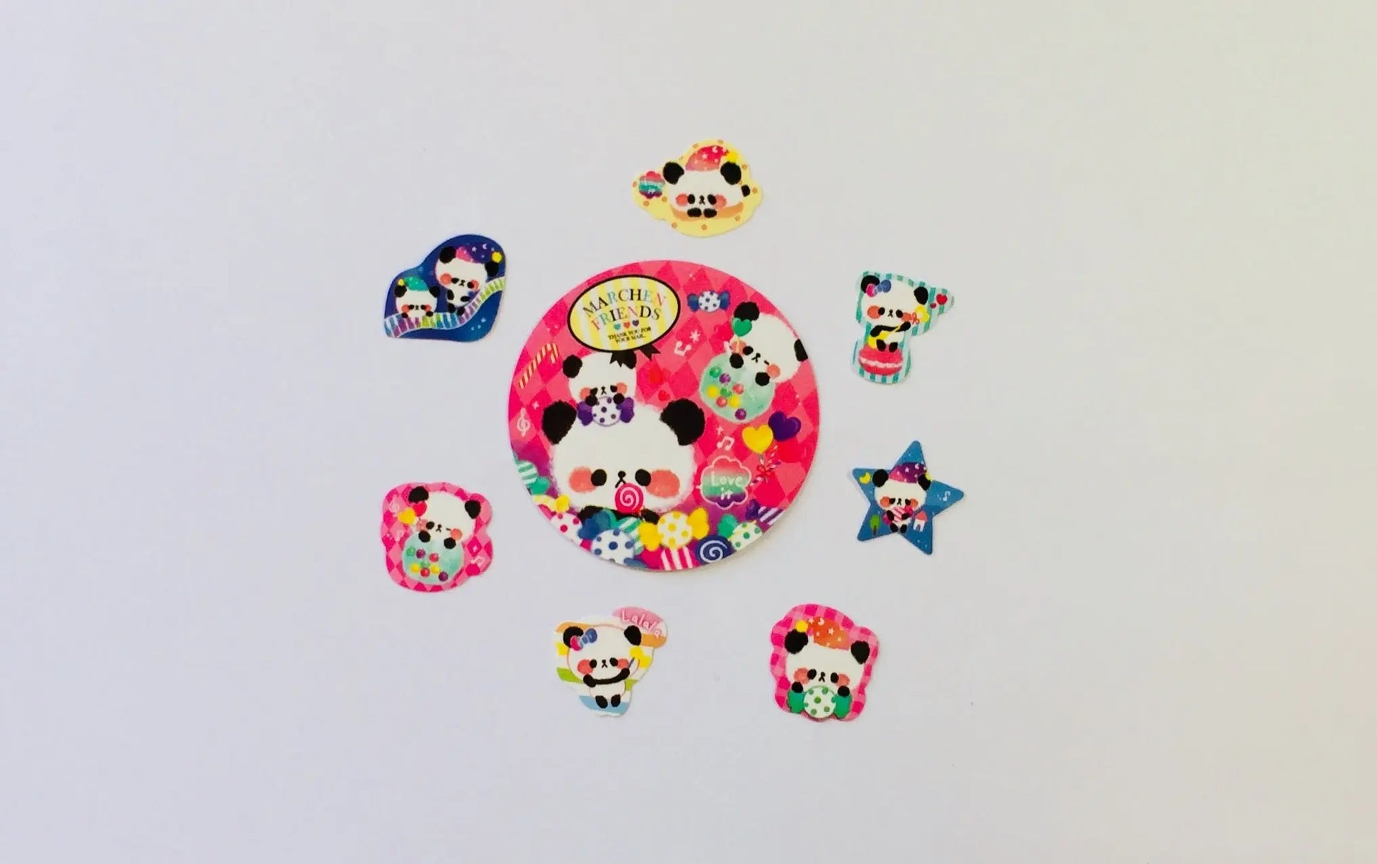 Marchen Friends Sticker Flakes - 50 pieces - Kawaii Panda Stickers The Crafts and Glitter Shop