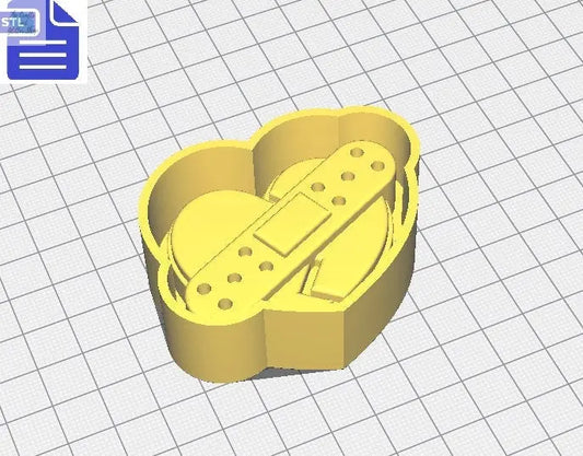 Mended Broken Heart Tray Mold STL File - for 3D printing - FILE ONLY - tray included for silicone mold making - diy freshies mold