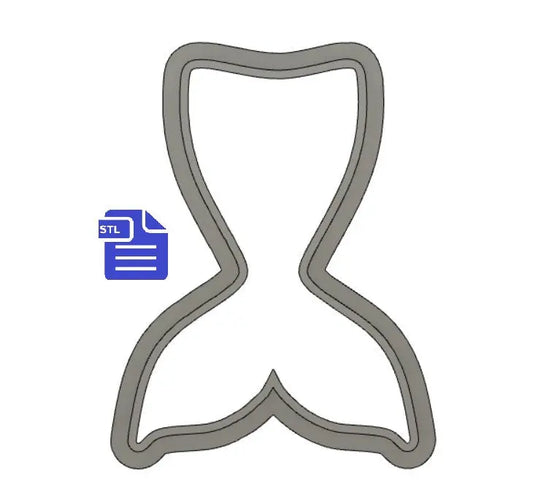 Mermaid Tail Cookie Cutter STL File - for 3D printing - FILE ONLY - Digital Download
