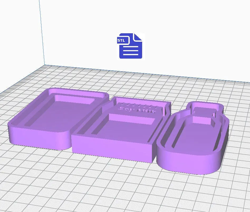 Milk Shaker Set Silicone Mold Housing STL File - for 3D printing - FILE ONLY- with individual trays for silicone mold making only - The Crafts and Glitter Shop