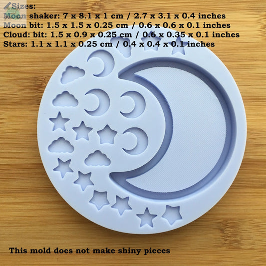 Moon Shaker with bits Silicone Mold