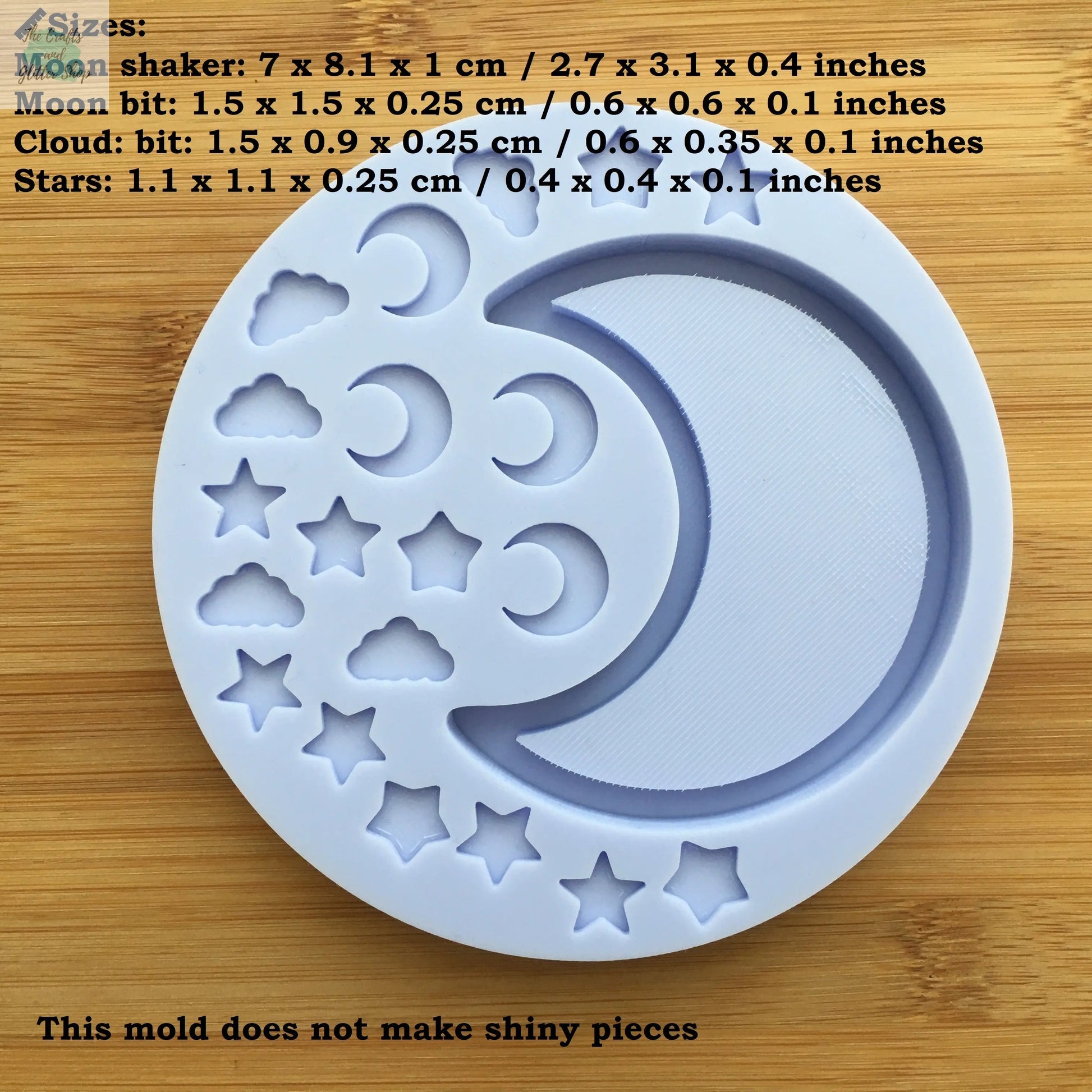 Moon Shaker with bits Silicone Mold - The Crafts and Glitter Shop