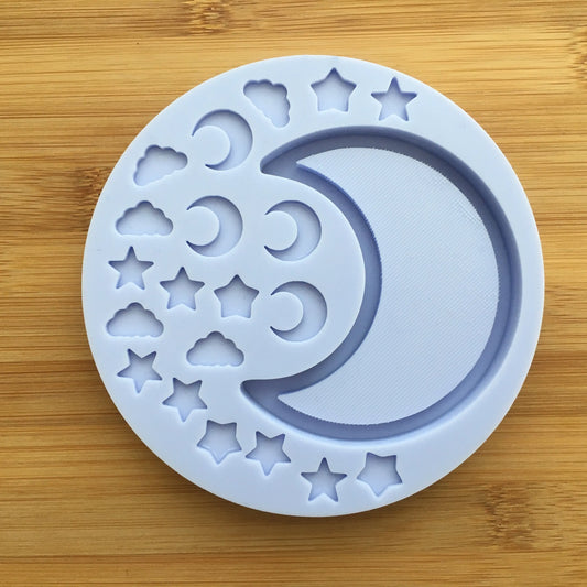 Moon Shaker with bits Silicone Mold