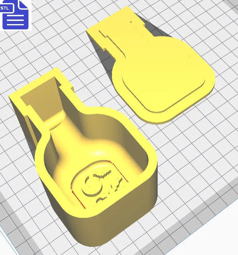 Moon Water Jar Bath Bomb Mold STL File - for 3D printing - FILE ONLY - Potion Bottle Bath Bomb Press Mould Shower Steamer - The Crafts and Glitter Shop