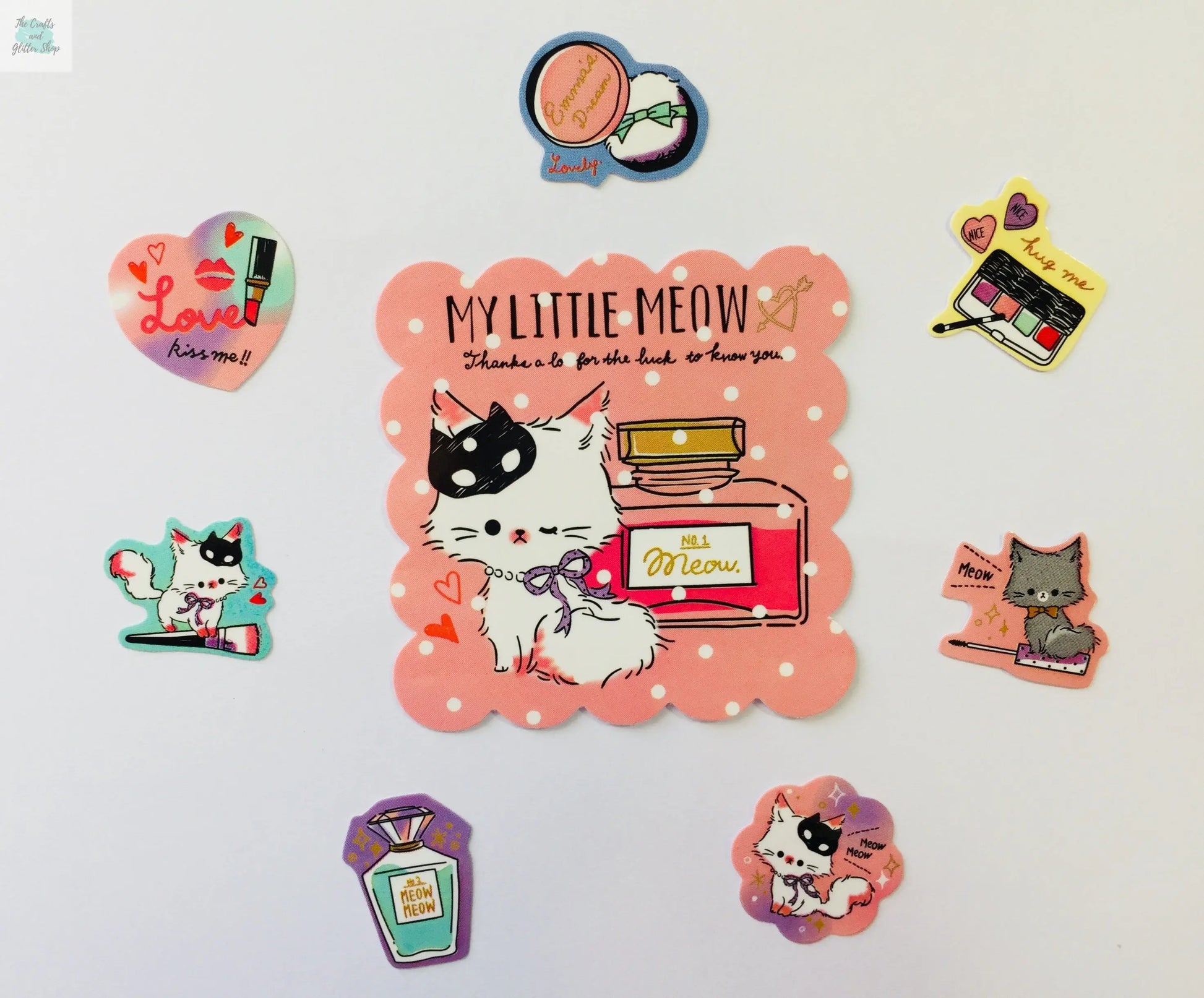 My Little Meow Sticker Flakes - 50 pieces - Kawaii Stickers - Loose stickers The Crafts and Glitter Shop