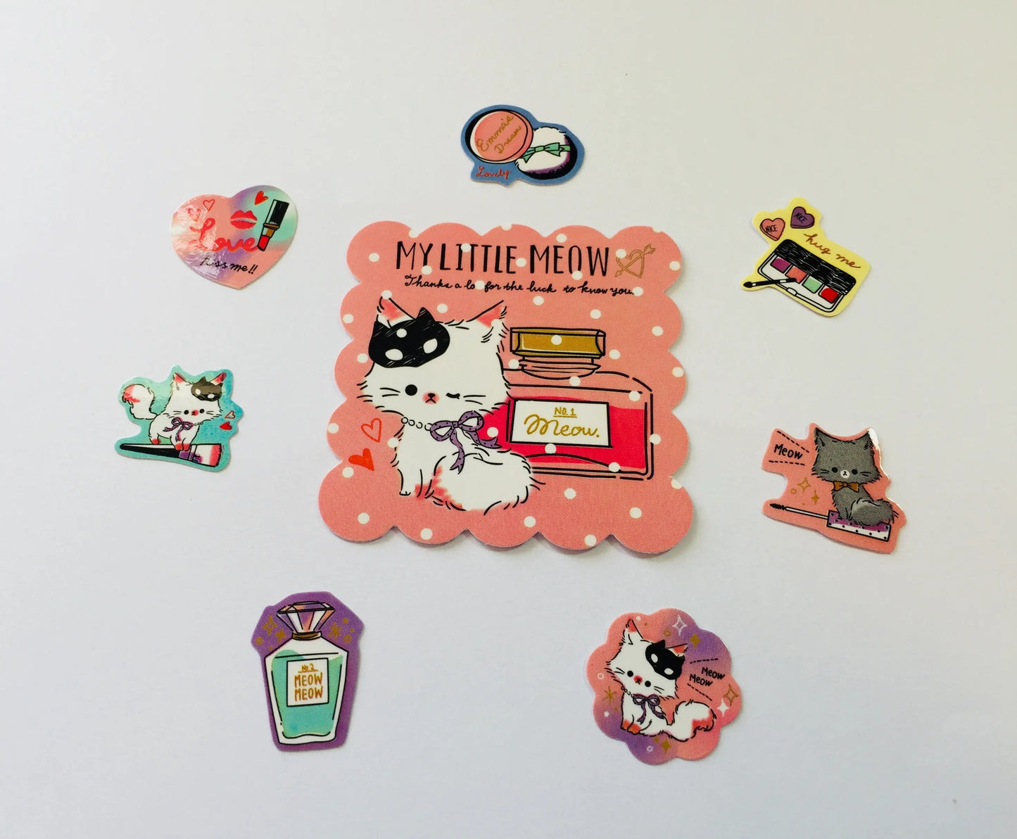 My Little Meow Sticker Flakes - 50 pieces - Kawaii Stickers - Loose stickers The Crafts and Glitter Shop