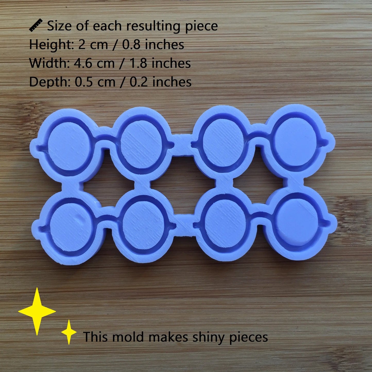 Nerdy Glasses Outline Silicone Mold The Crafts and Glitter Shop