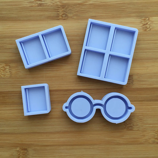 Nerdy Glasses & Book Silicone Mold - The Crafts and Glitter Shop