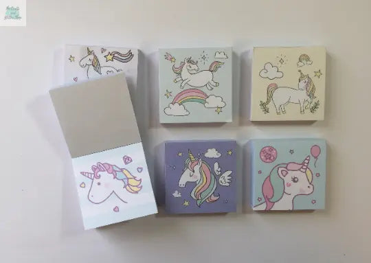 Pastel Unicorn Memo Pad Paper 75 Sheets - Stationery Supplies The Crafts and Glitter Shop