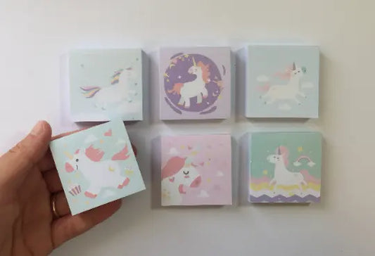 Pastel Unicorn Memo Pad Paper - 75 Sheets The Crafts and Glitter Shop